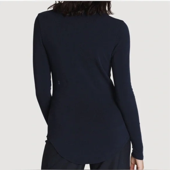 Kit and Ace Navy Crew Neck Cashmere Blend Long Sleeve Top 6 - Picture 2 of 11